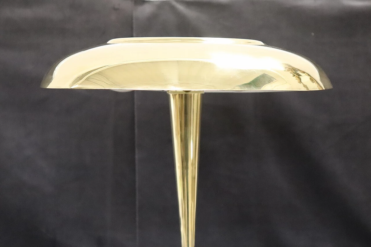 Brass and frosted glass lamp by Oscar Torlasco for Lumi, 1950s 6