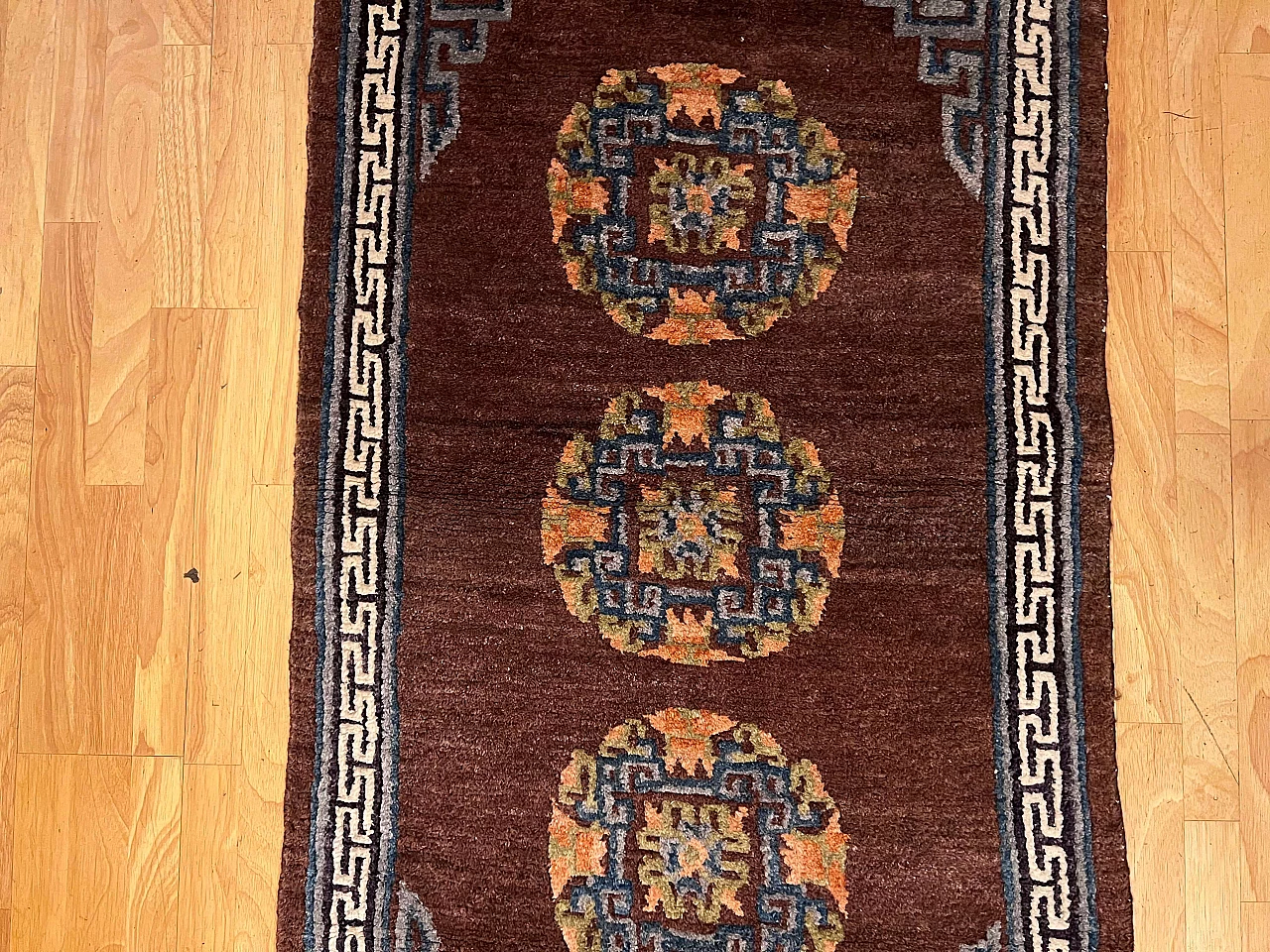 Tibetan wool Khaden rug, 1920s 3