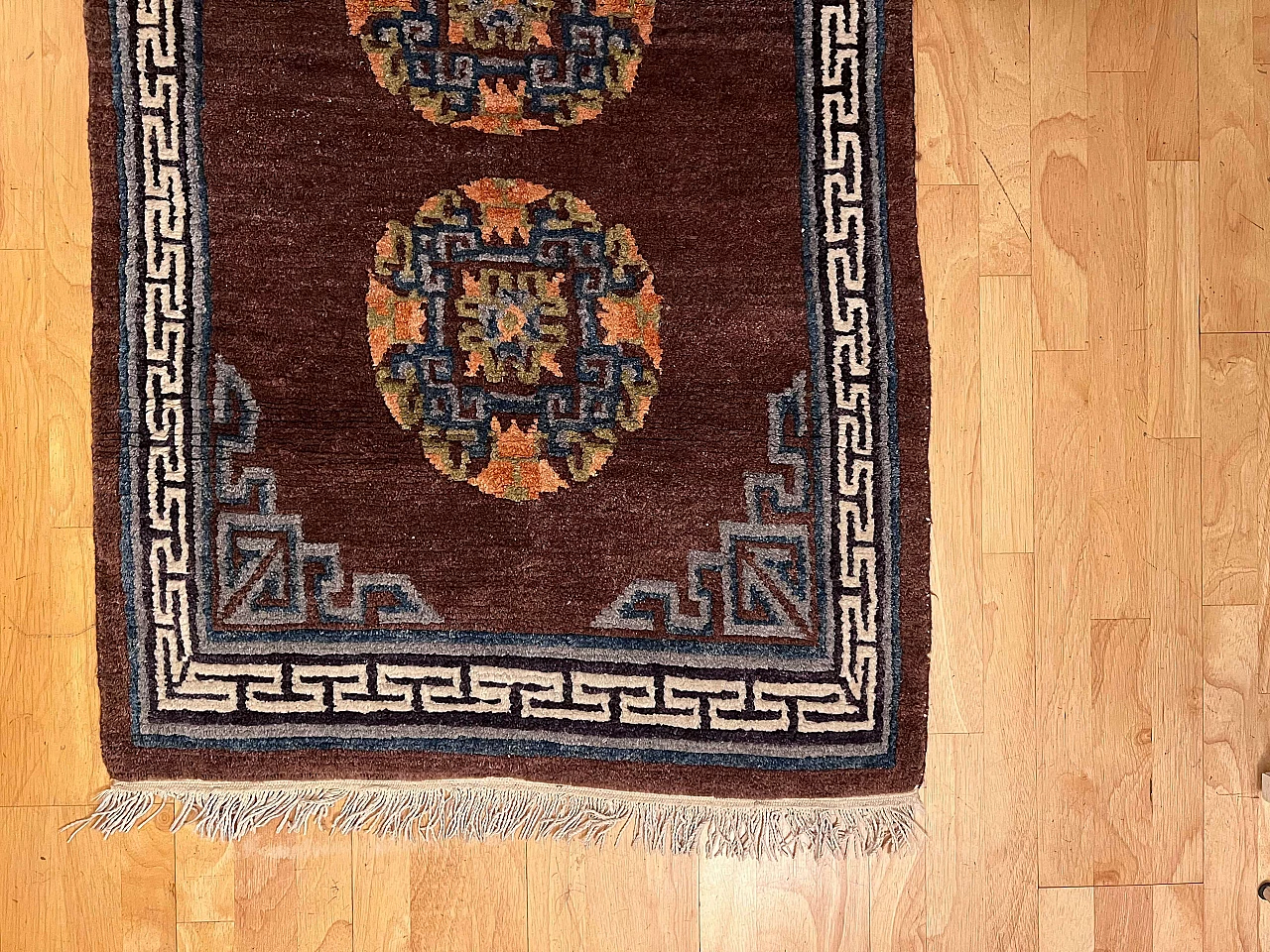 Tibetan wool Khaden rug, 1920s 4