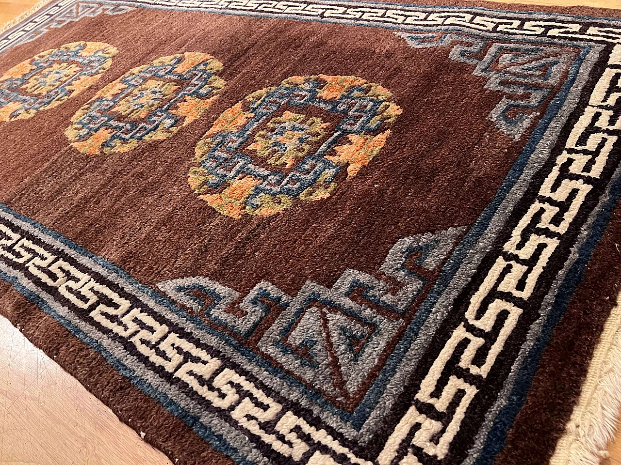 Tibetan wool Khaden rug, 1920s 5
