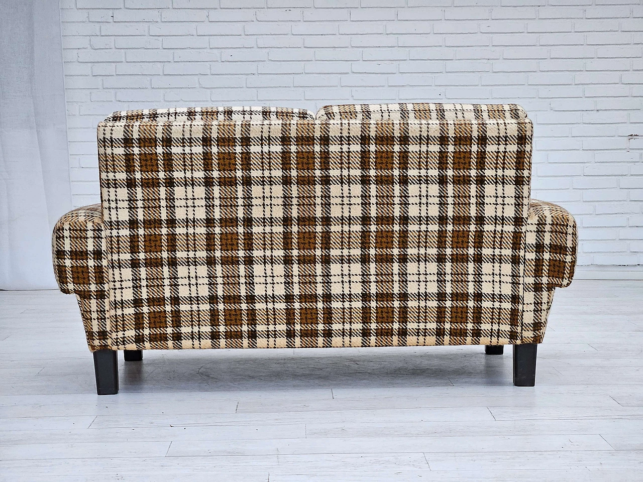 Danish two-seater plastic and fabric sofa, 1970s 5