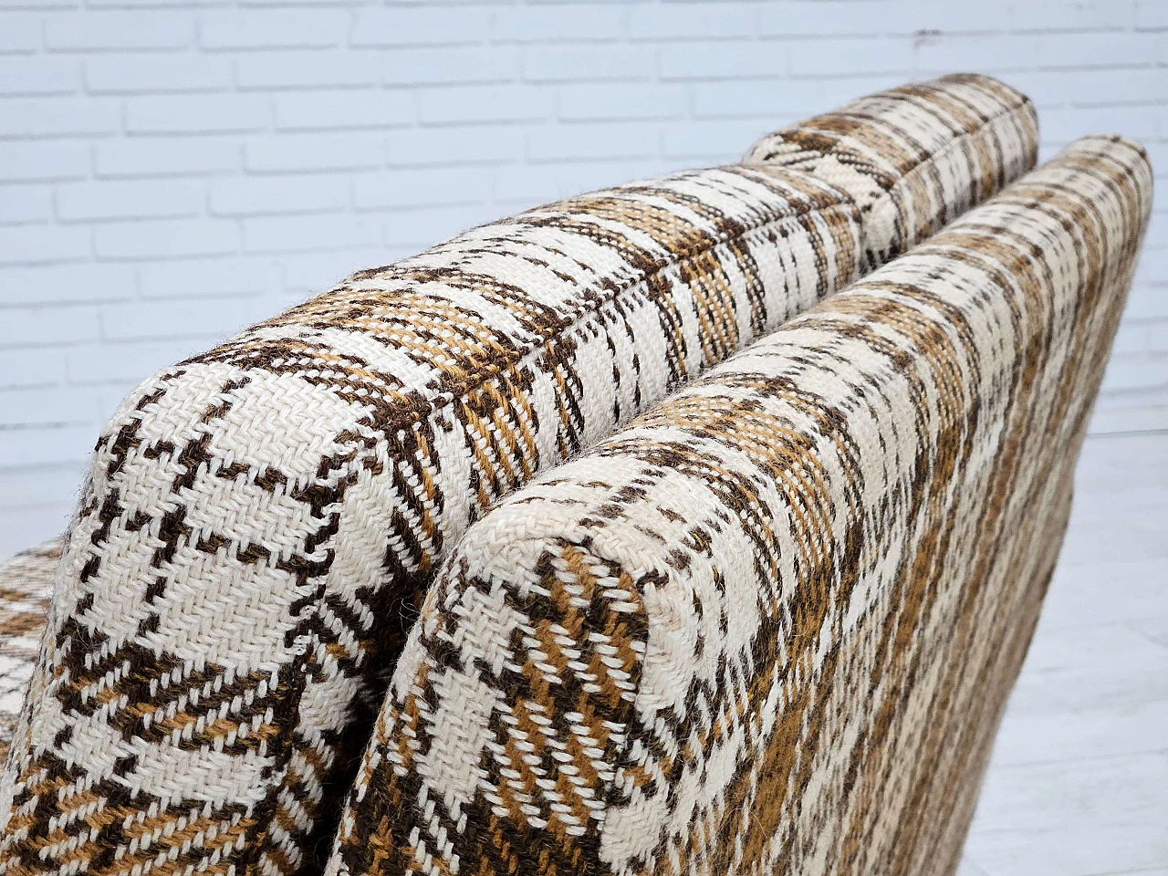 Danish two-seater plastic and fabric sofa, 1970s 7