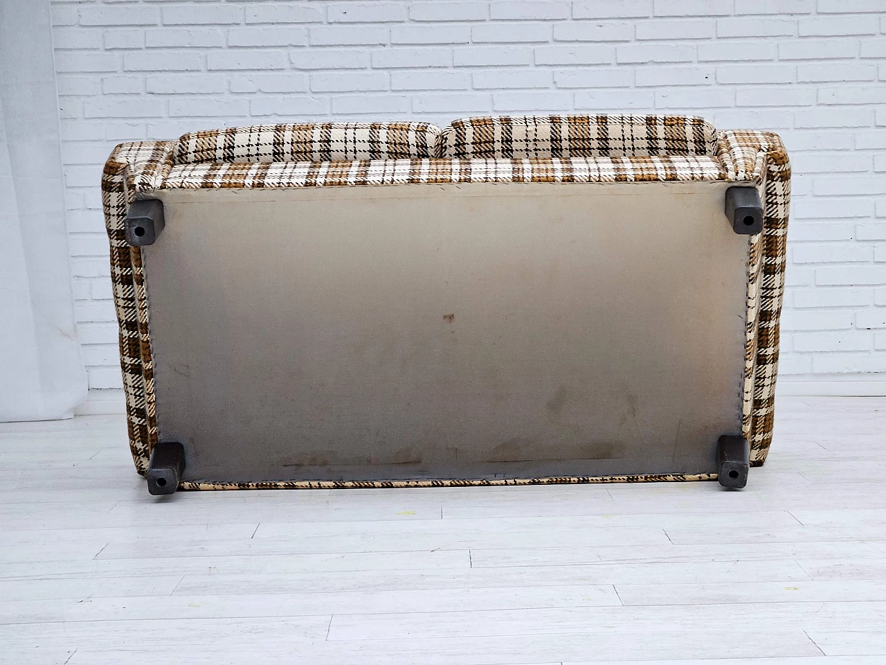 Danish two-seater plastic and fabric sofa, 1970s 11