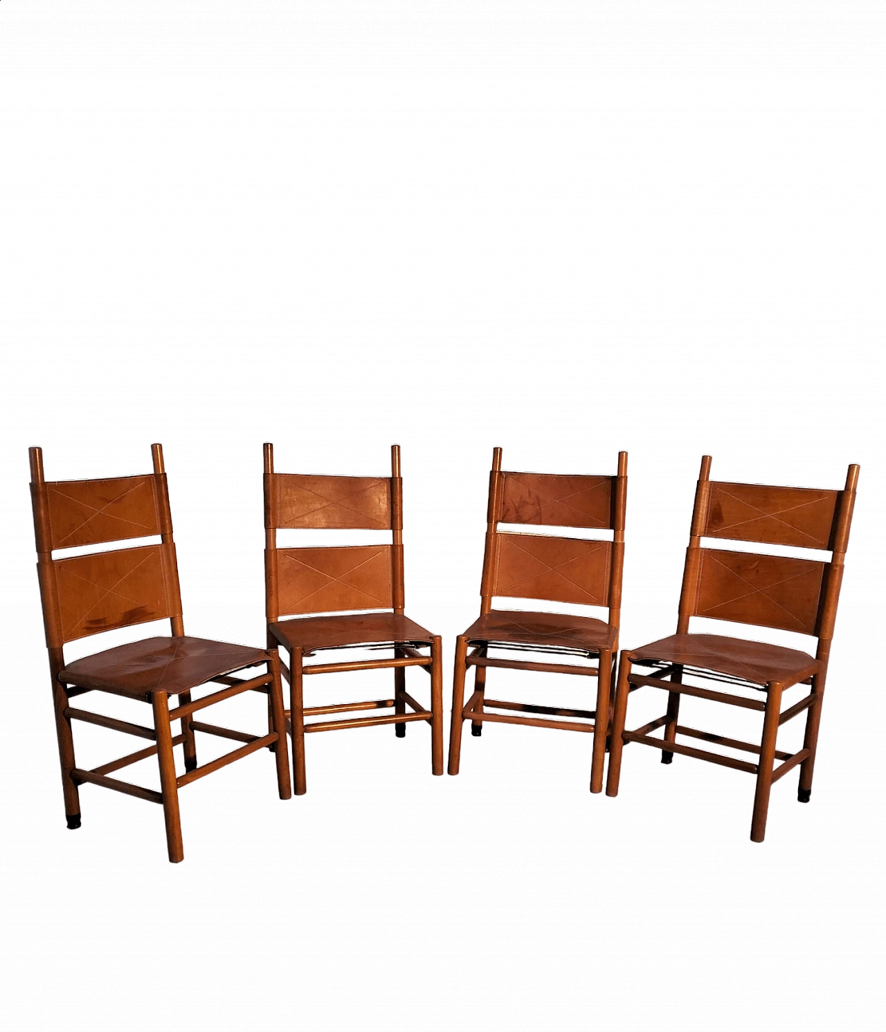 4 Kentucky chairs by Carlo Scarpa for Bernini, 1980s 14