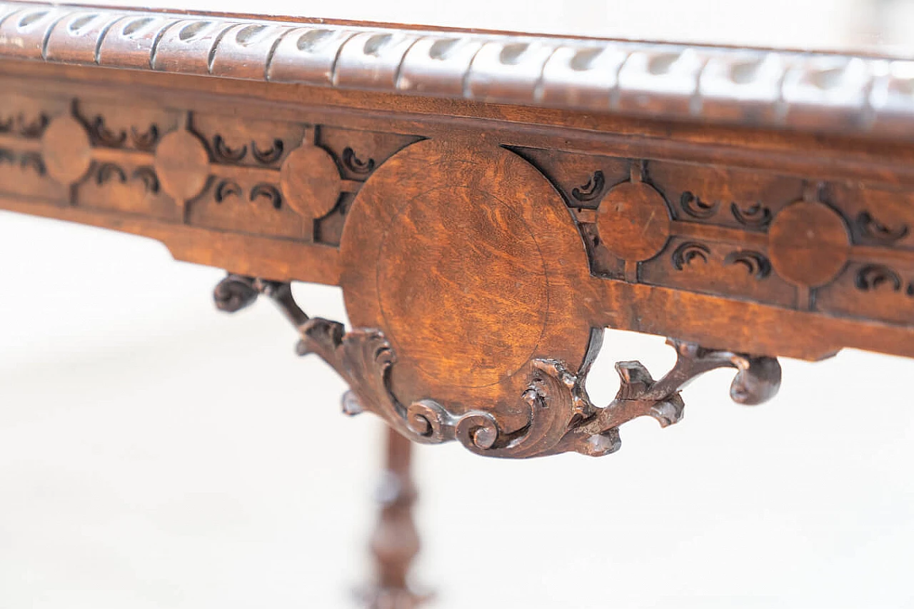Louis XIV style solid cherry wood writing desk, late 19th century 11