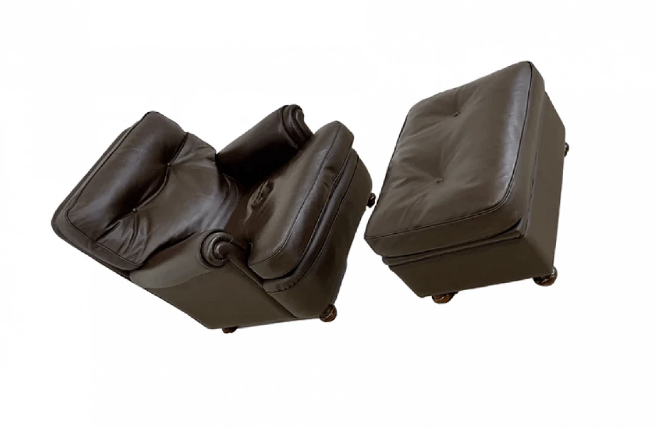 Poltrona e pouf di Poltrona Frau, anni '50 2