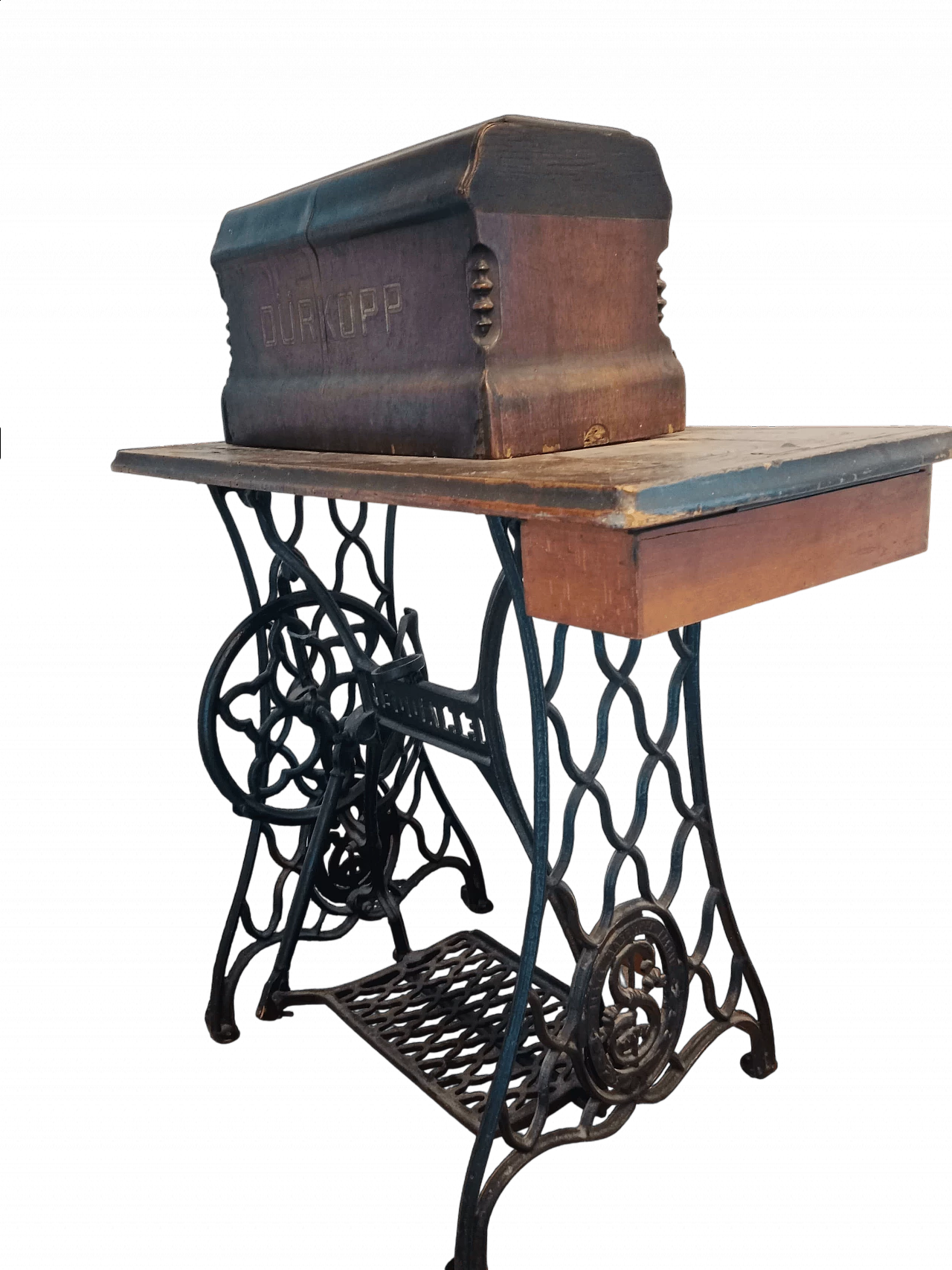 Macchina da cucire in legno e ghisa di Durkopp, inizio '900 8