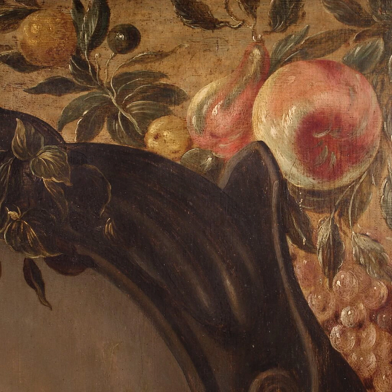 Madonna col bambino, olio su tavola fiamminga, prima metà '600 7