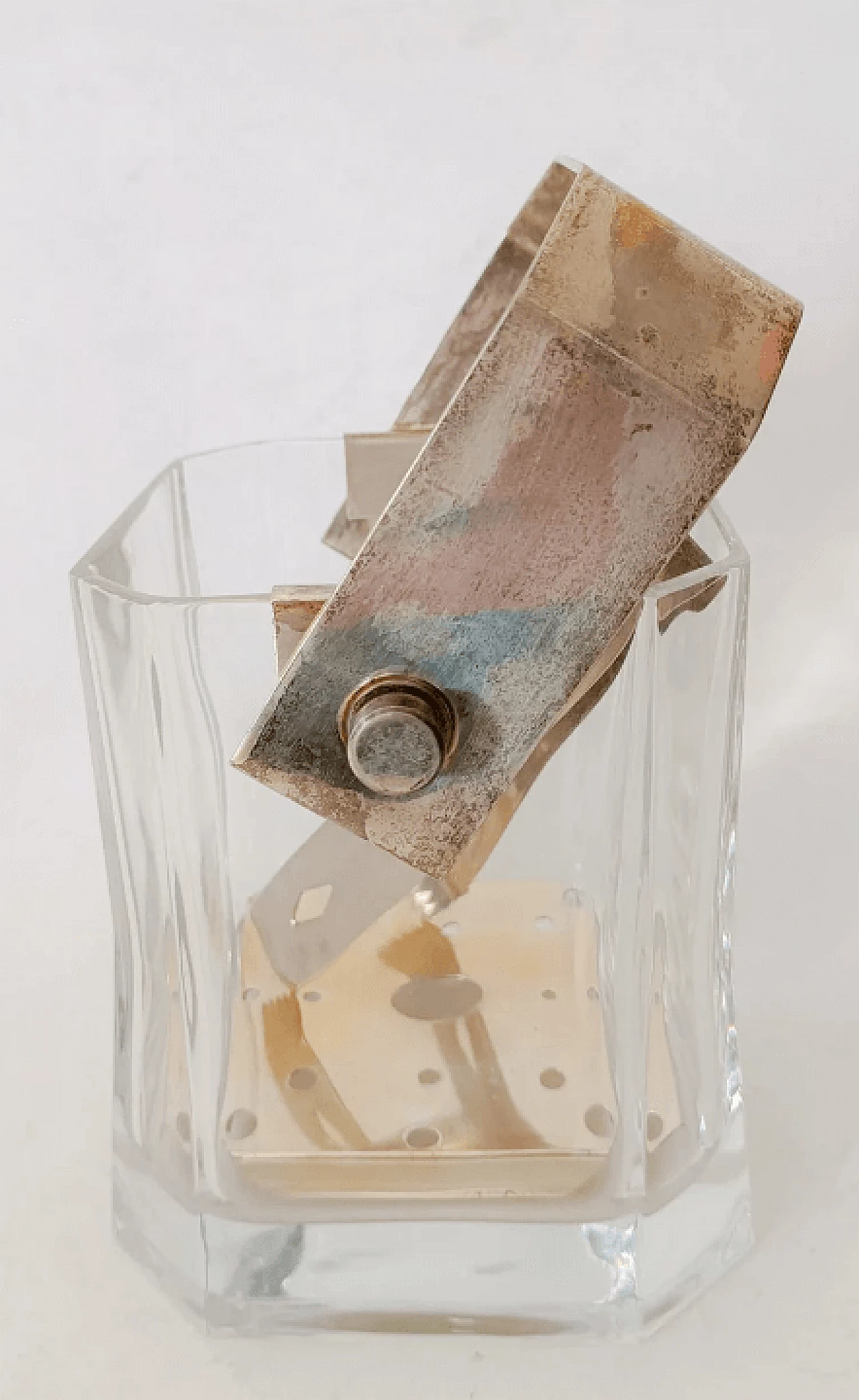 6 Bicchieri e un secchiello per il ghiaccio in vetro di Cini Boeri, anni '90 5