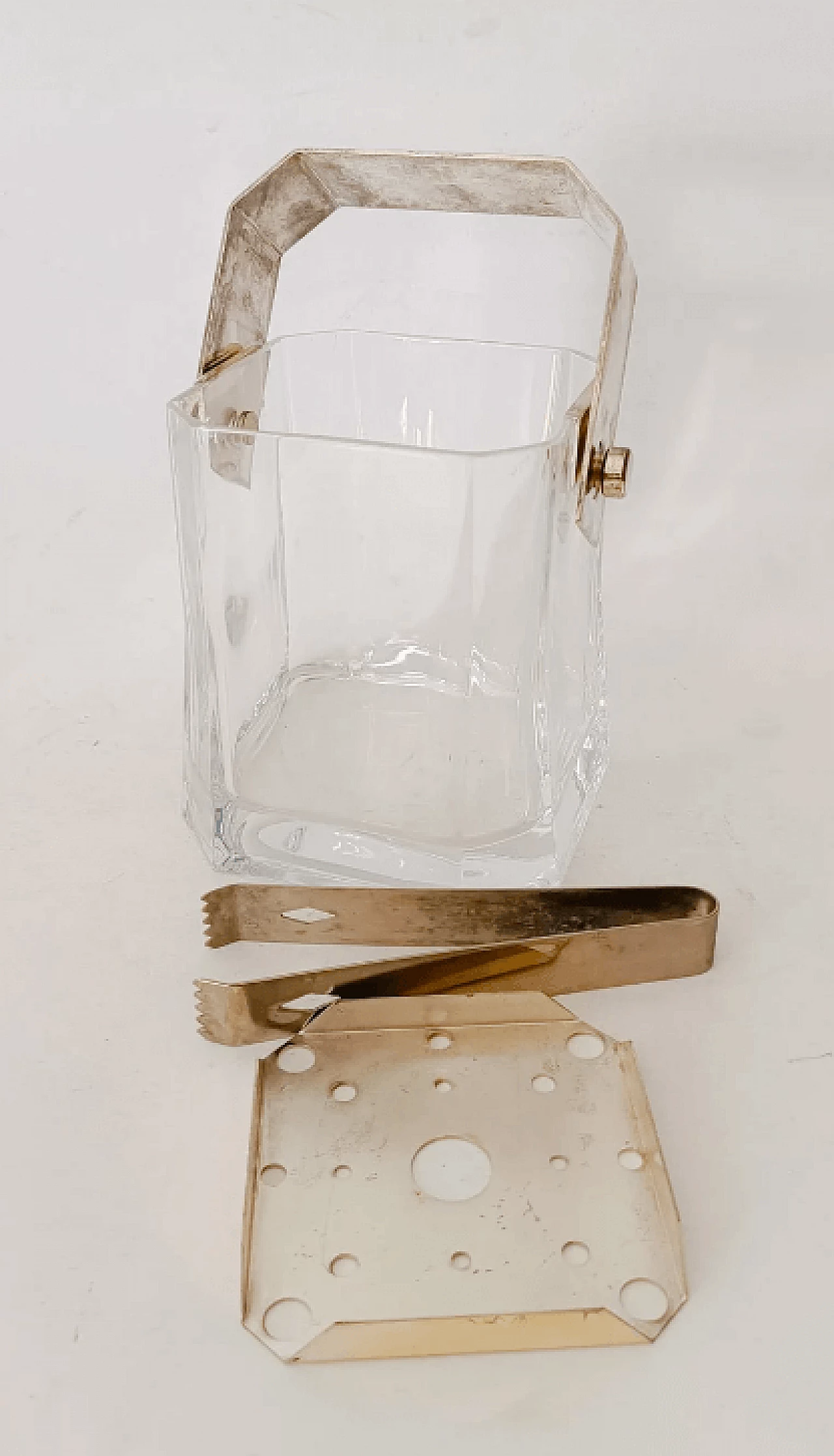6 Glasses and a glass ice bucket by Cini Boeri, 1990s 7