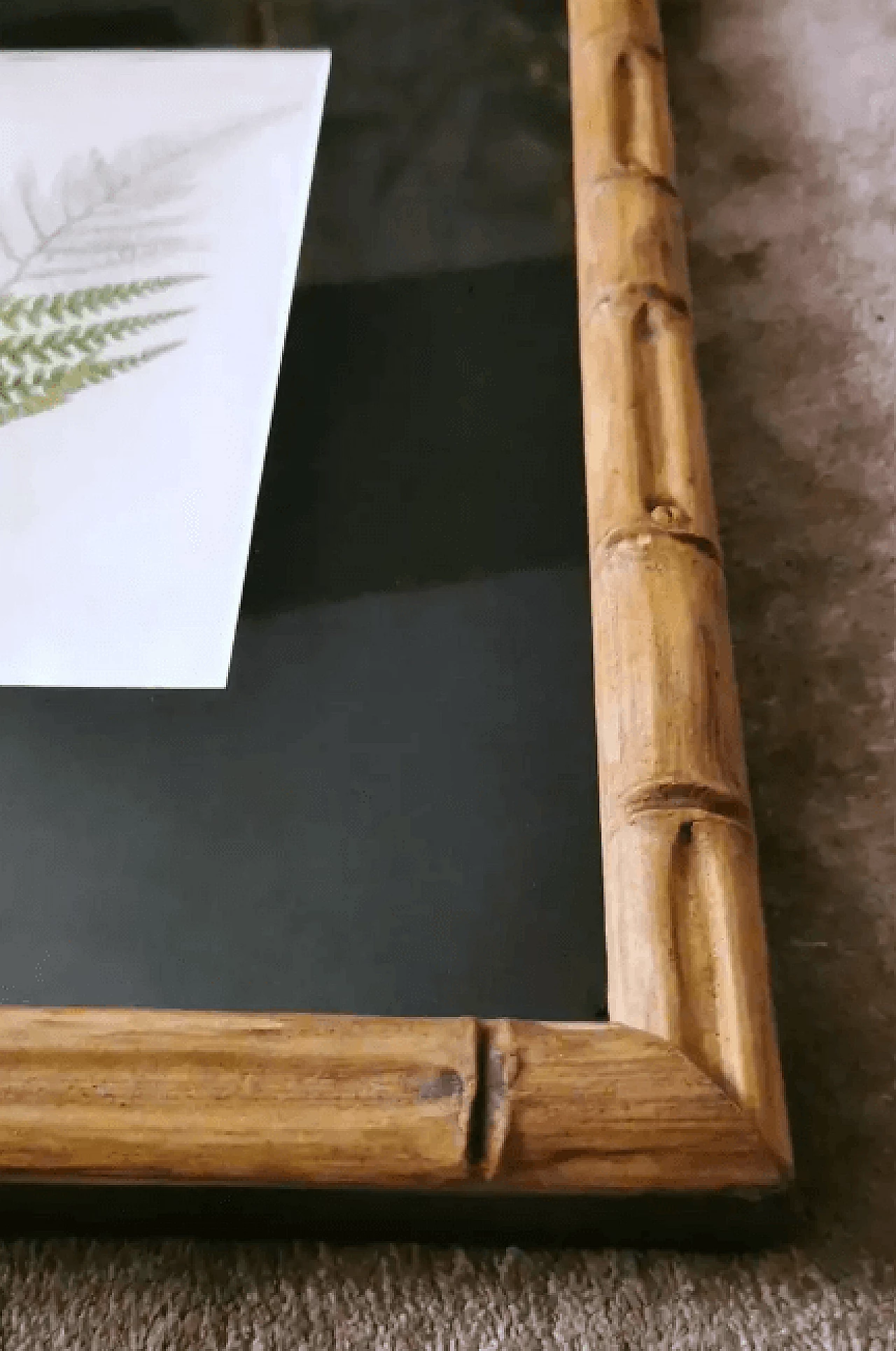 Cornice in finto bambù con sei stampe botaniche inglesi di James Sowerby, '800 16