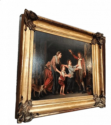 Scena di famiglia, olio su tela, 1875