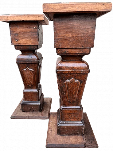 Pair of wood columns, early 20th century