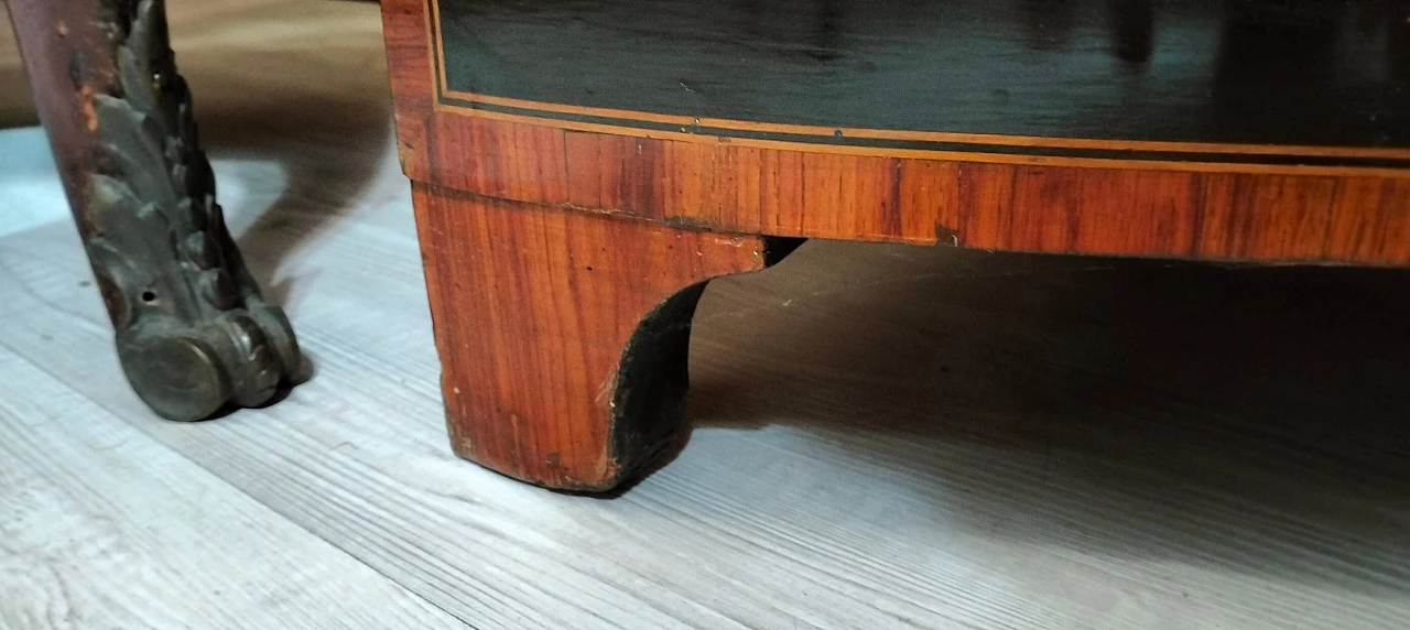 Angoliera Napoleone III in legno di rosa con intarsi in ebano, '800 8