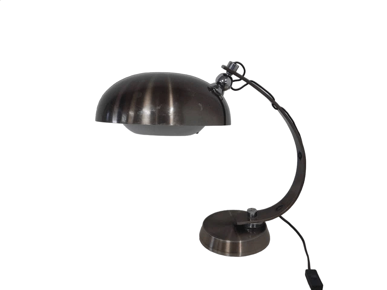 Lampada da tavolo in alluminio e metallo attribuita ad Arredoluce, anni '70 12