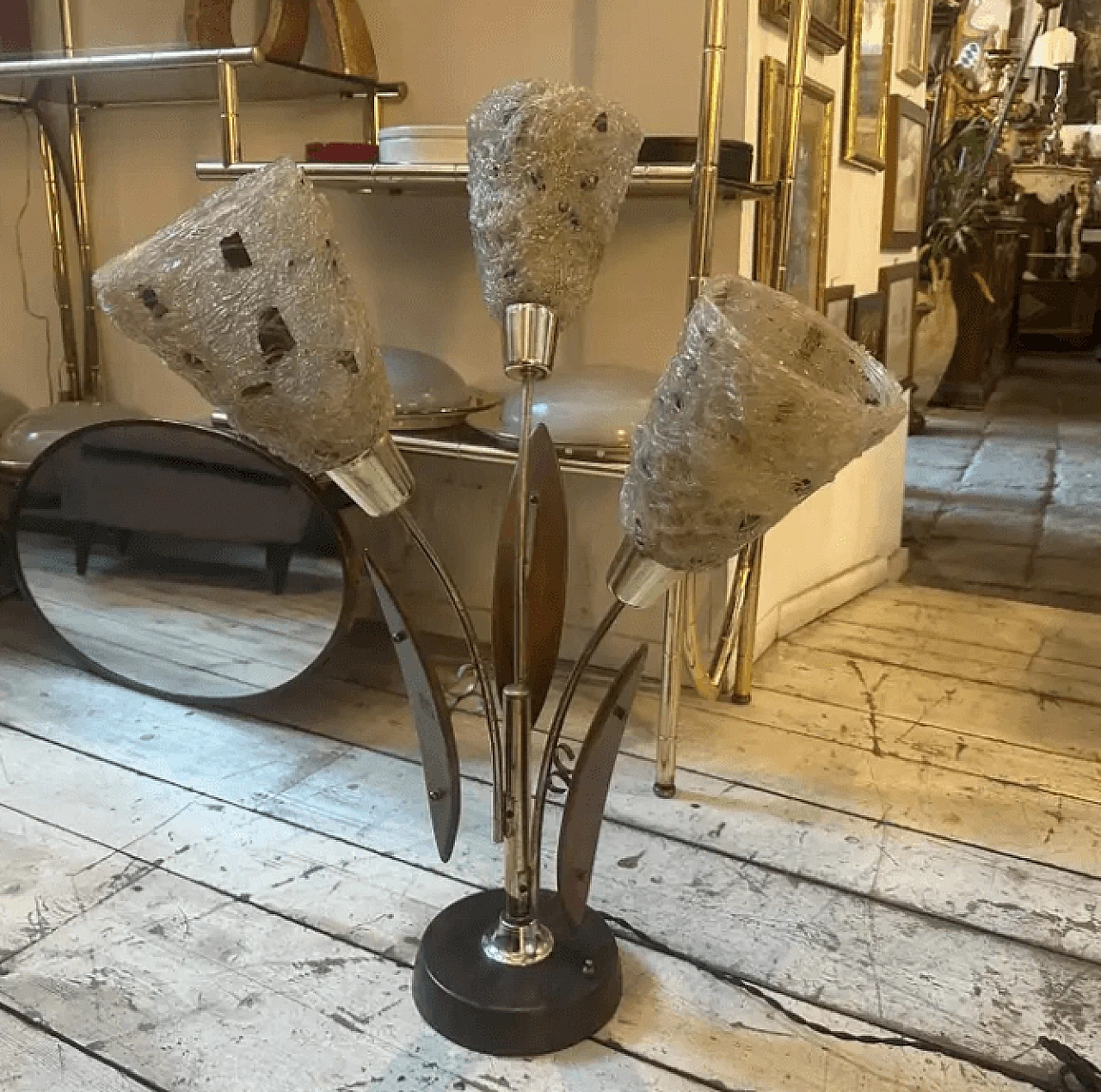 Metal, resin and plastic table lamp in Gaetano Pesce style, 1980s 2