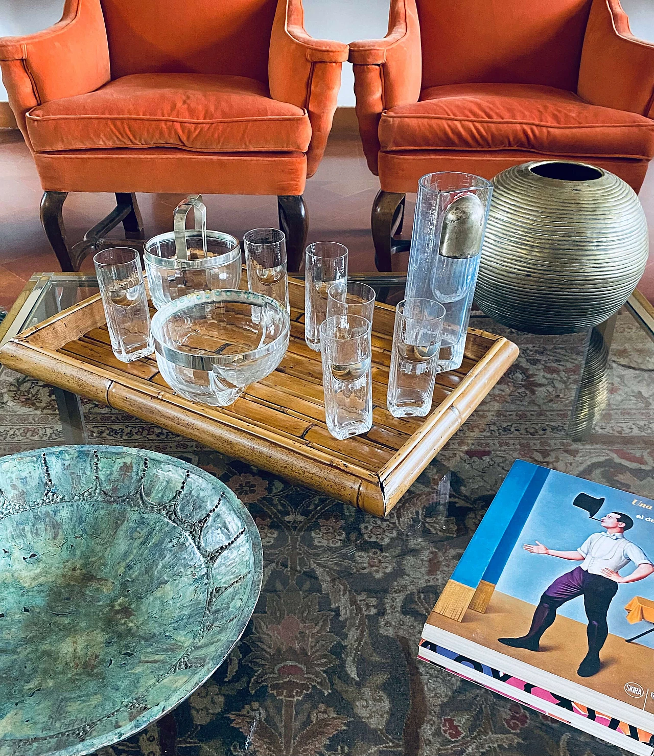 Servizio da cocktail di Taddei Sestini per Kristal Krisla, anni '70 3