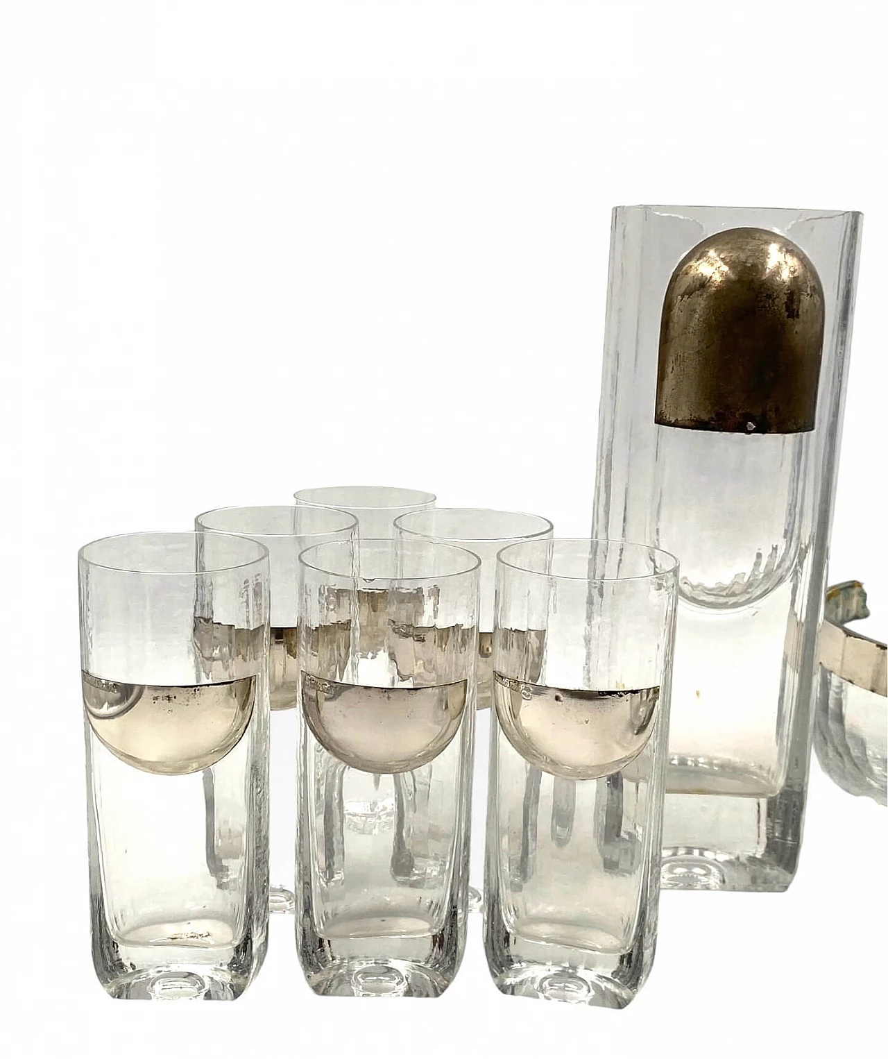 Servizio da cocktail di Taddei Sestini per Kristal Krisla, anni '70 16