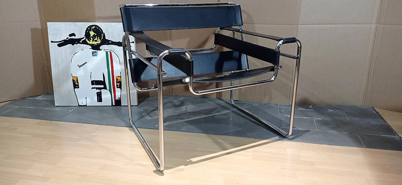 Poltrona Wassily B3 di Marcel Breuer per Knoll, 1980 5