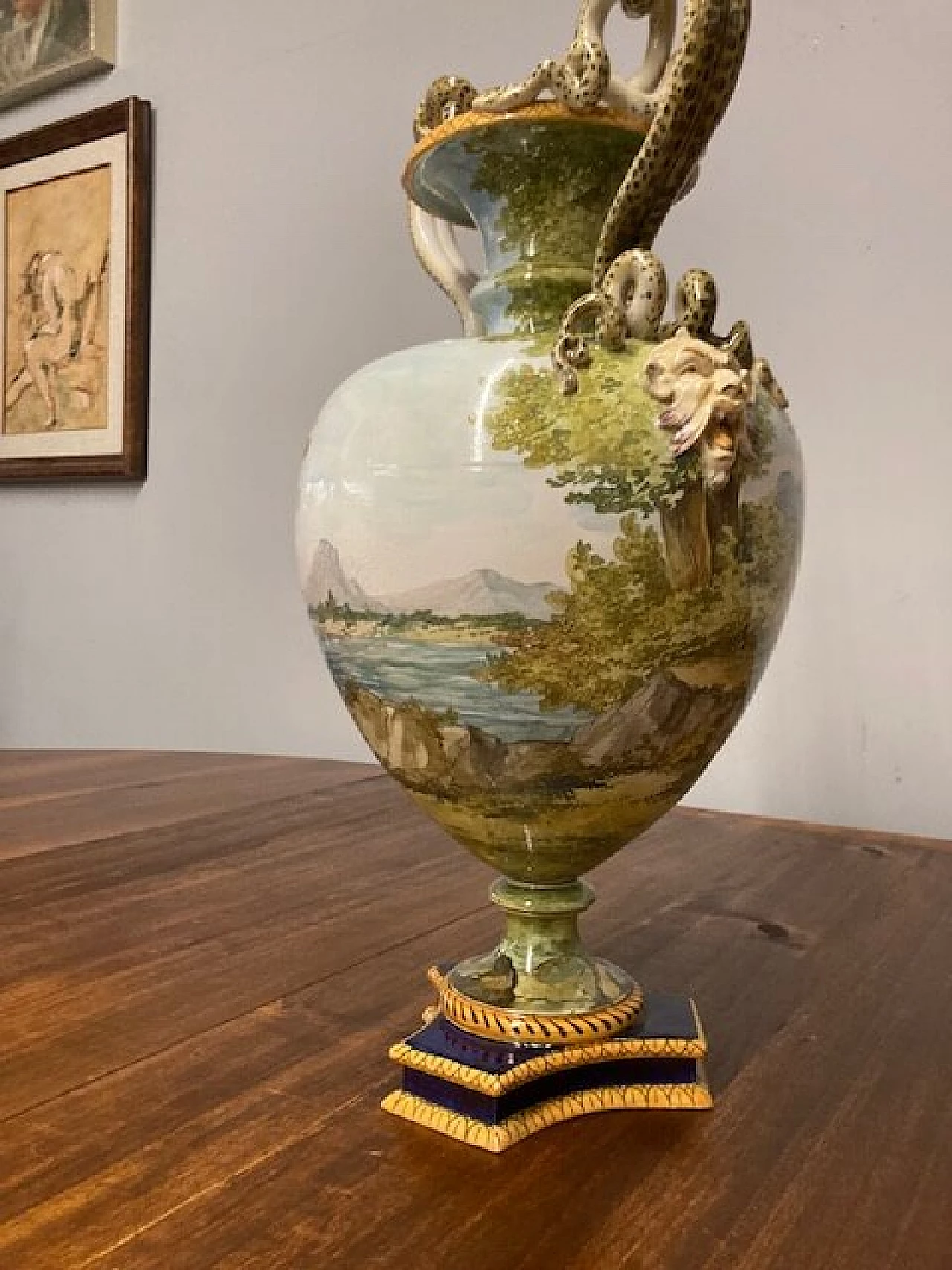 Storied vase depicting The samaritan woman at the well by Ginori, 1860 16