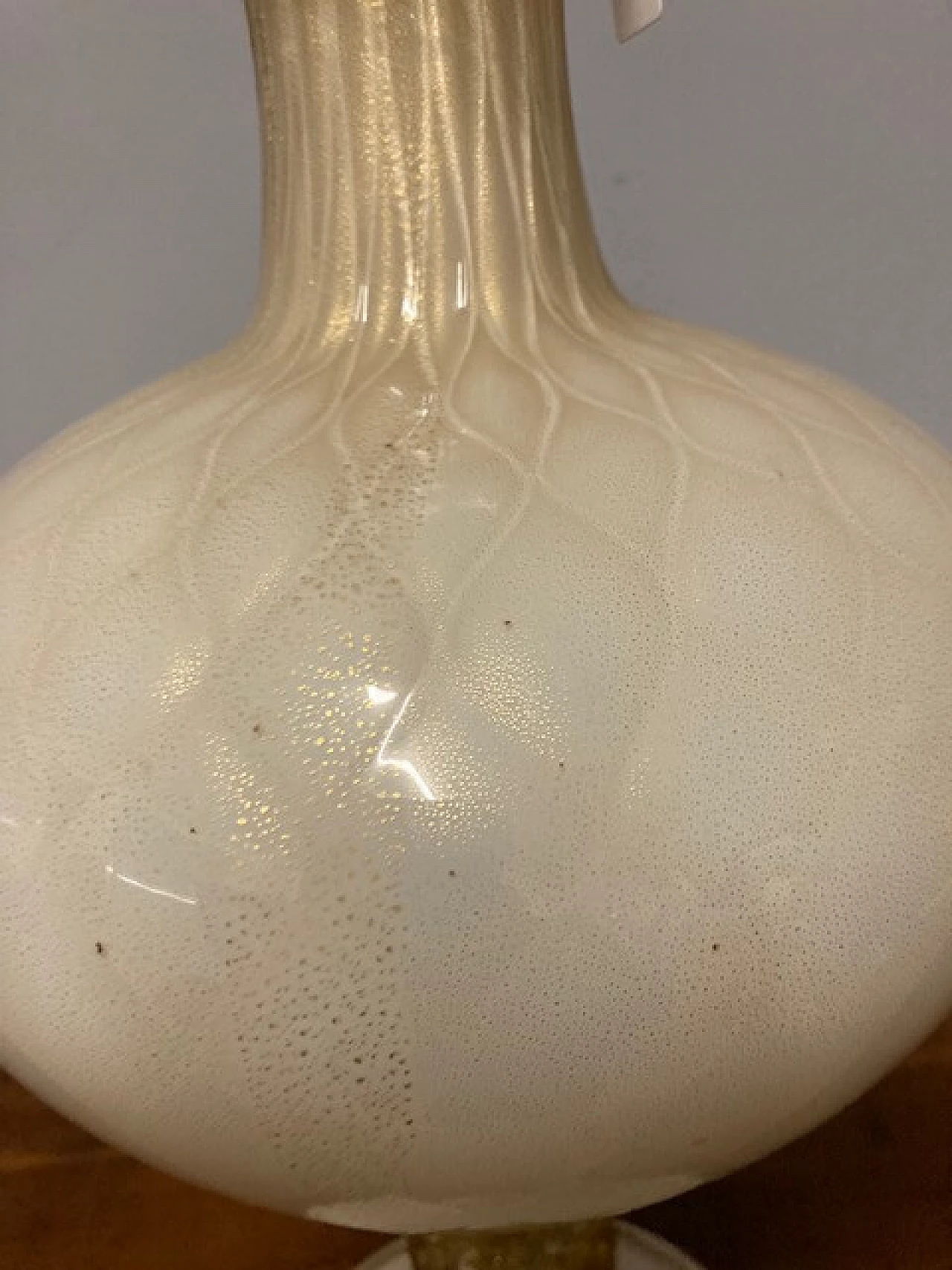 Milky Murano glass and gold amphora, 1940s 4