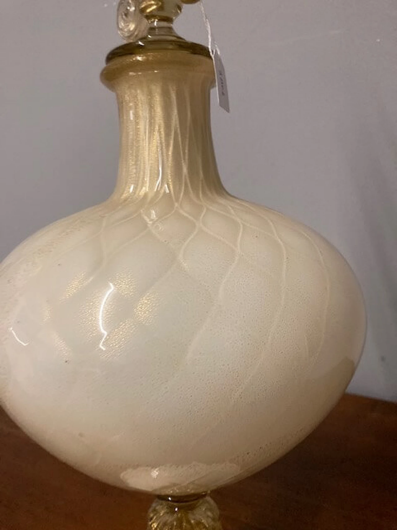 Milky Murano glass and gold amphora, 1940s 6