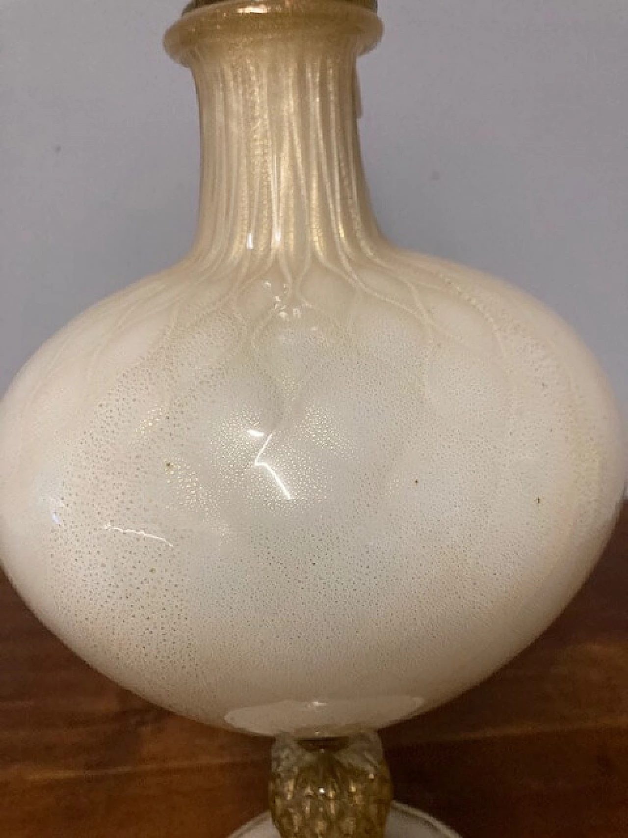 Milky Murano glass and gold amphora, 1940s 8