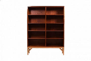 Teak bookcase 152 with oak base by Børge Mogensen for FDB Møbler, 1960s