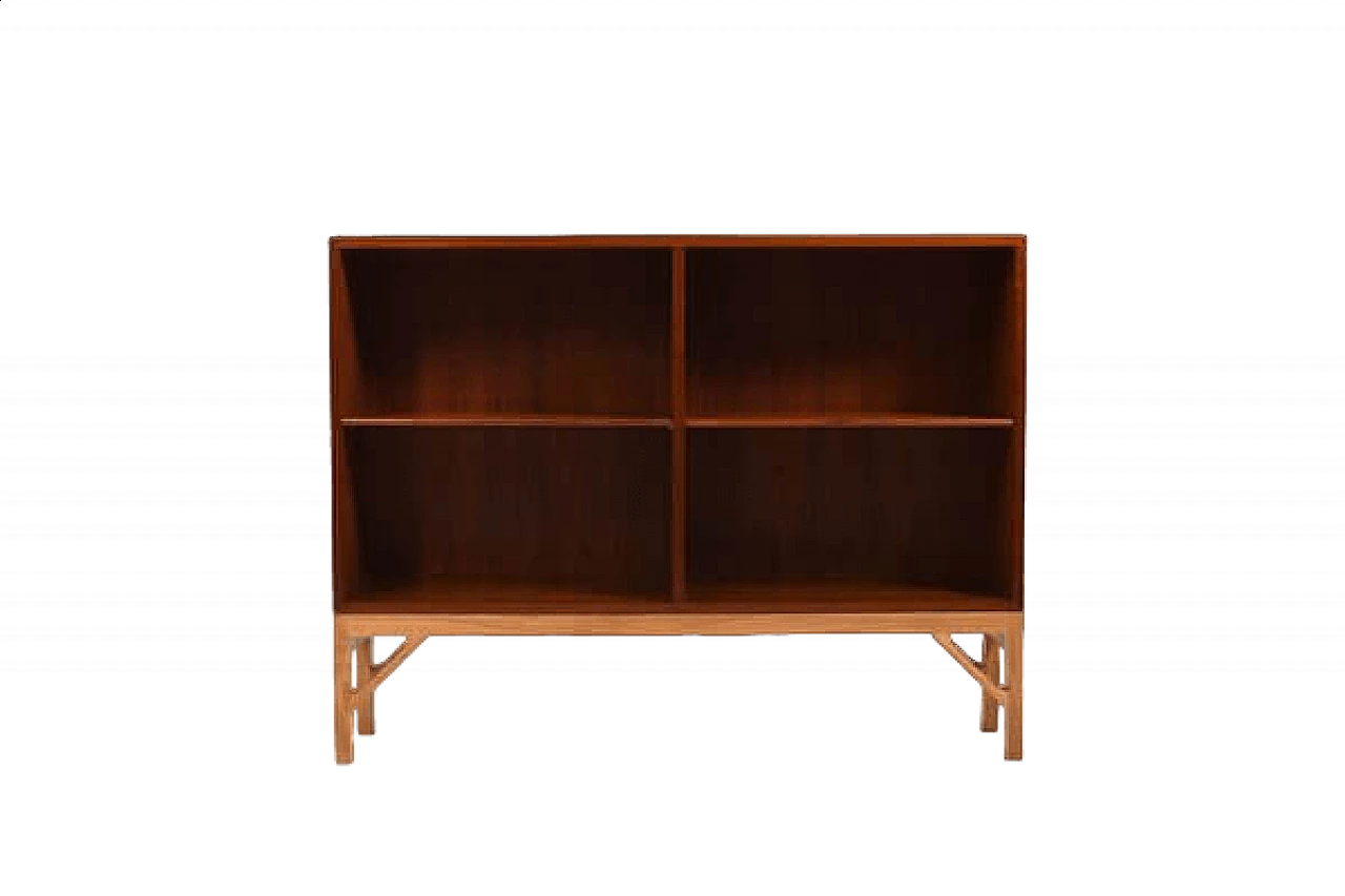 Teak bookcase with solid oak base by Børge Mogensen for FDB Møbler, 1960s 8