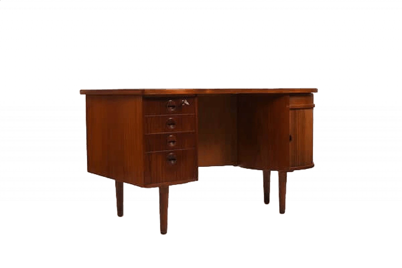 Kidney 54 teak desk by Feldballes Møbelfabrik, 1950s 15