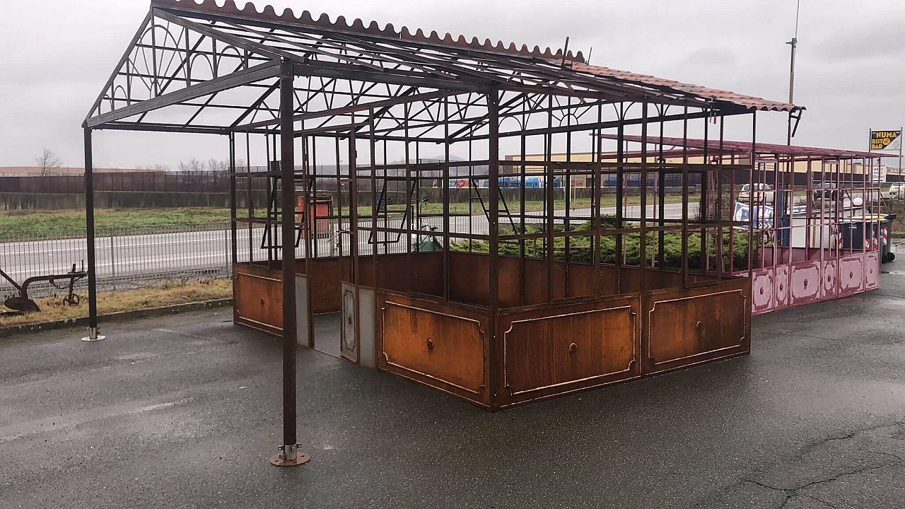 Large restored outdoor greenhouse, 1940s 1