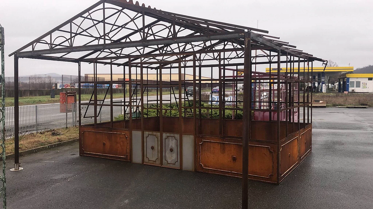 Large restored outdoor greenhouse, 1940s 2