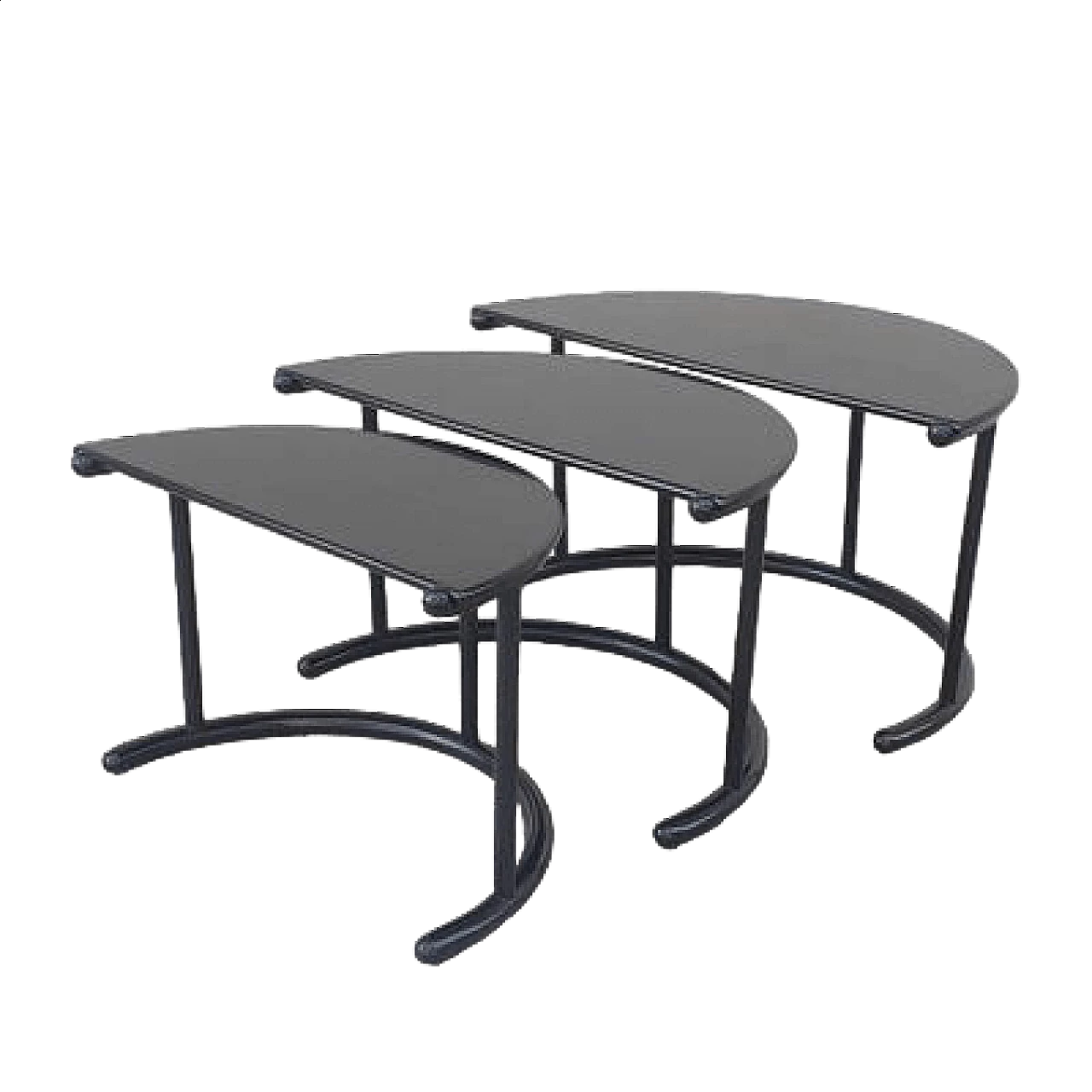 3 Tria coffee tables by Gianfranco Frattini for Acerbis, 1985 12