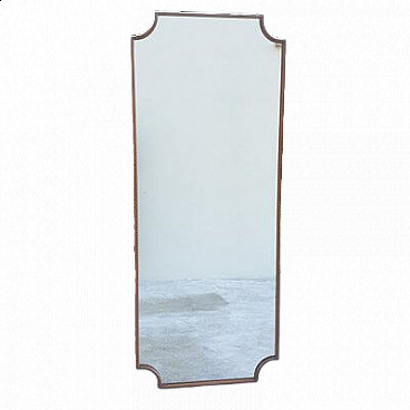Specchio con cornice in legno, anni '50