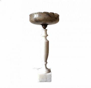 Lampada da tavolo ad anfora in marmo in stile Luigi XVI, inizio '900