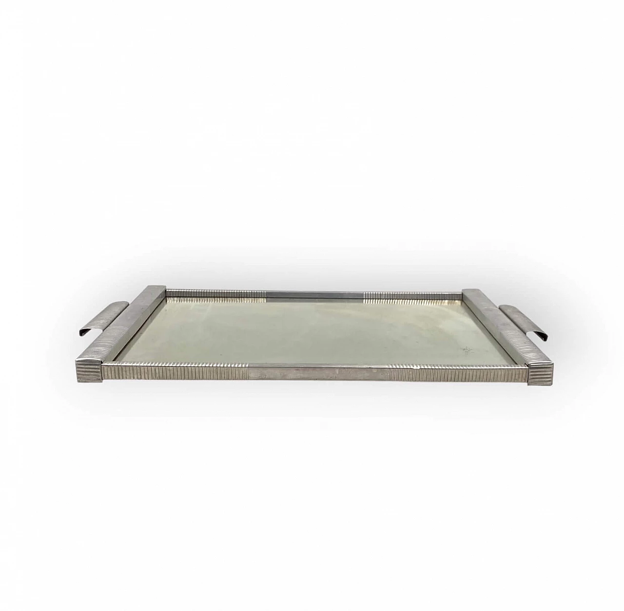 Art Deco mirrored pewter tray, 1930s 9