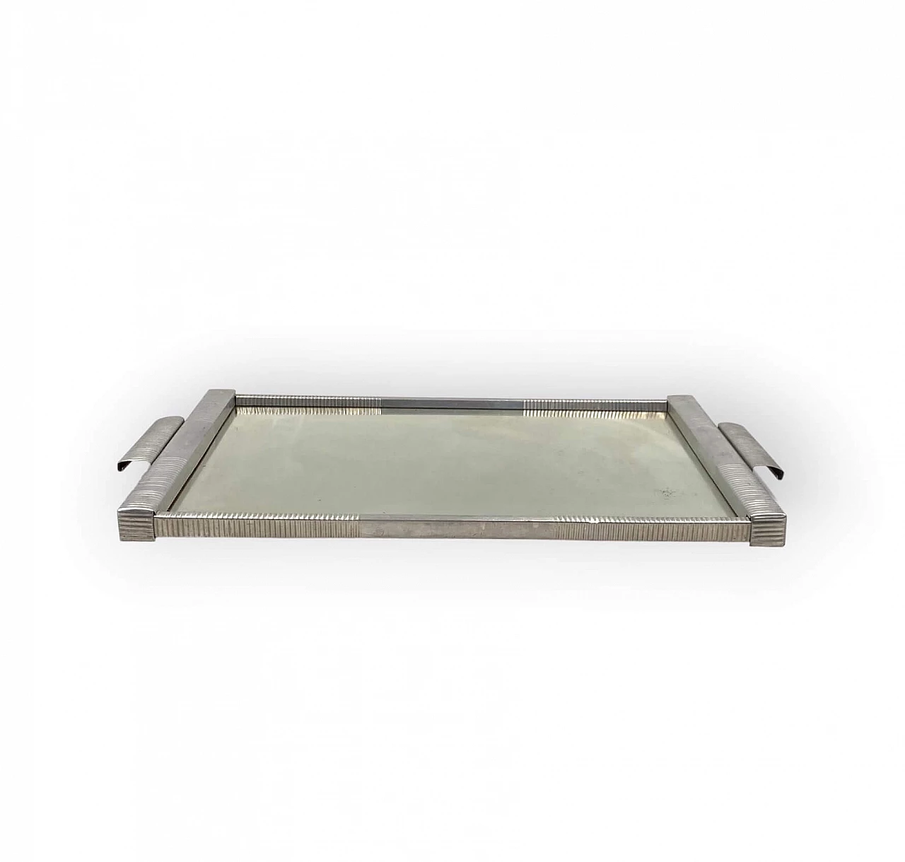 Art Deco mirrored pewter tray, 1930s 11