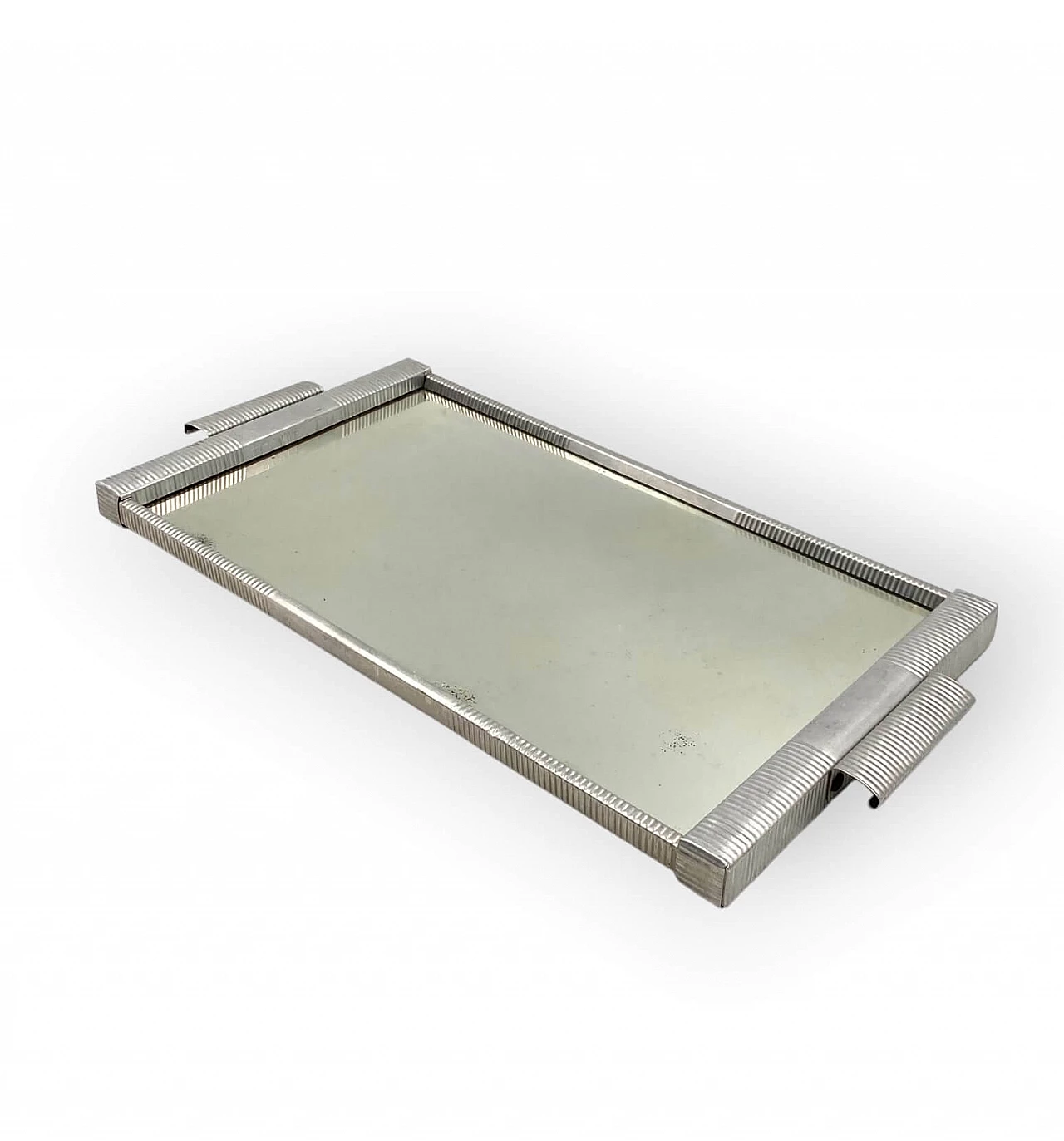 Art Deco mirrored pewter tray, 1930s 13