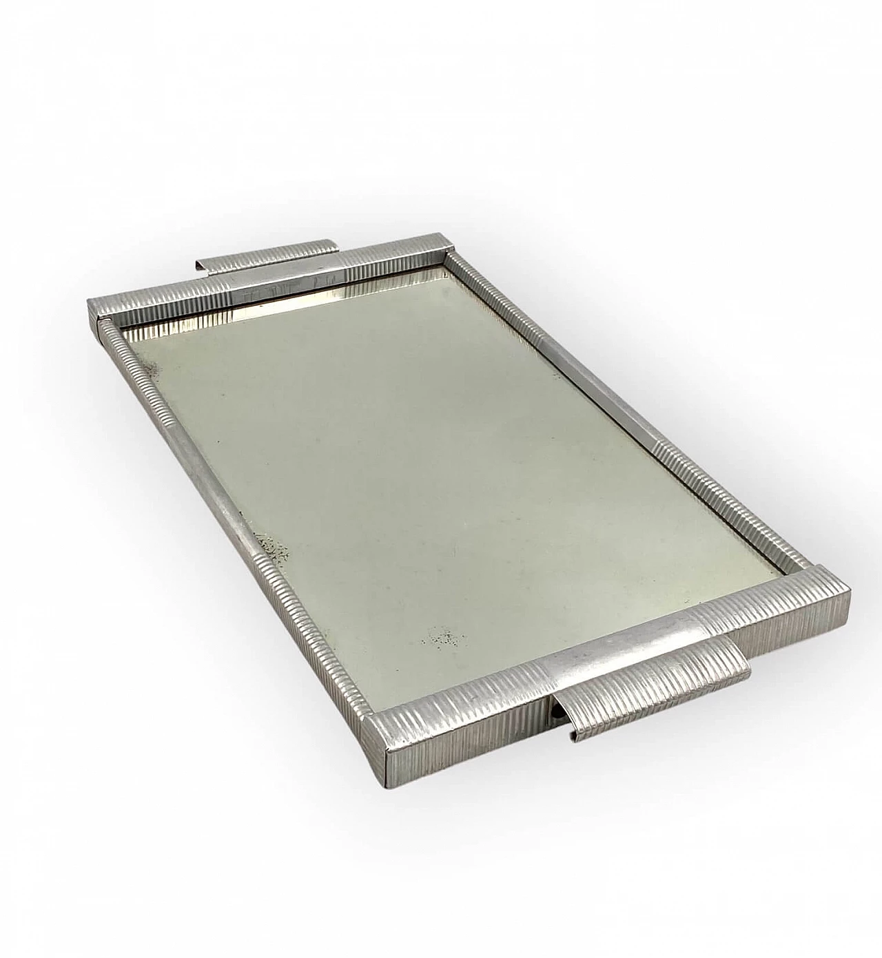 Art Deco mirrored pewter tray, 1930s 18
