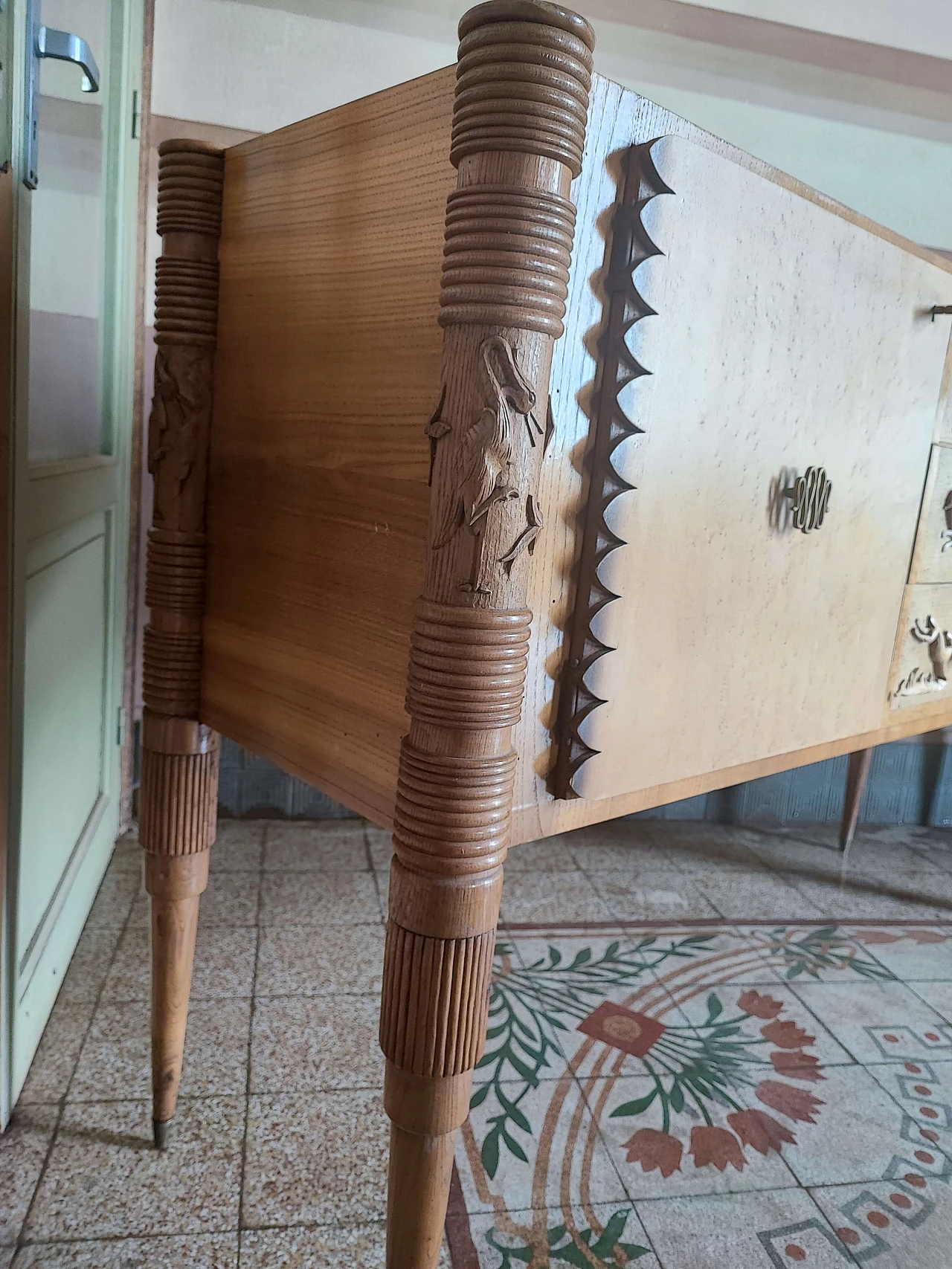 Credenza in rovere di Pier Luigi Colli, anni '50 6