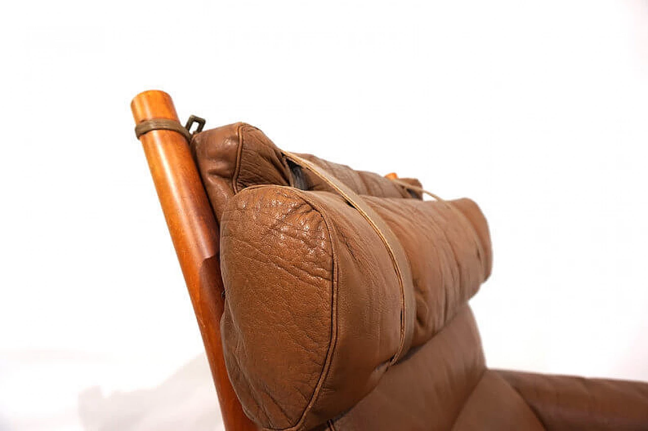 Poltrona Inca con pouf di Arne Norell per Norell AB, anni '60 6