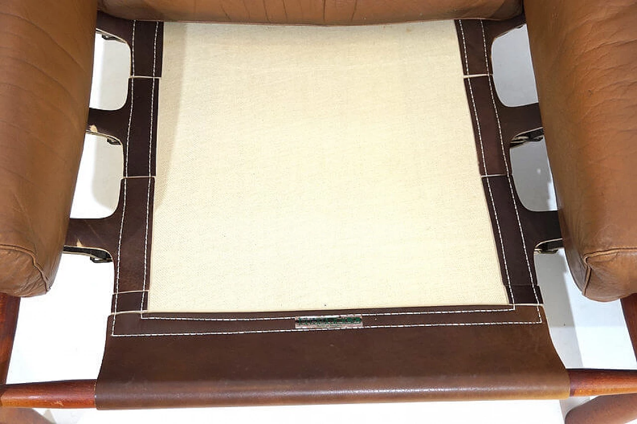 Poltrona Inca con pouf di Arne Norell per Norell AB, anni '60 14