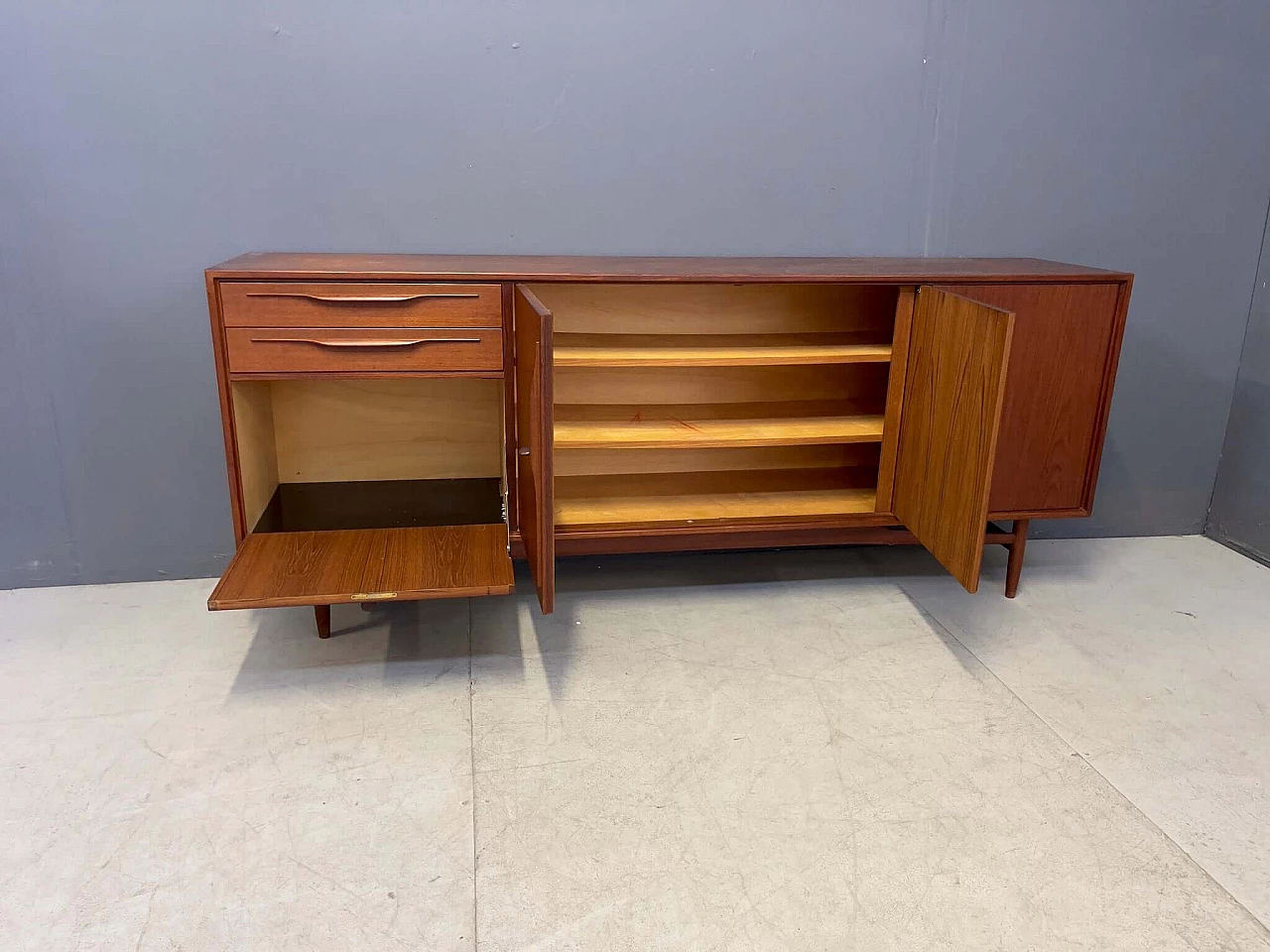 Teak sideboard by Swiss-Teak - Swiss Form, 1960s 4