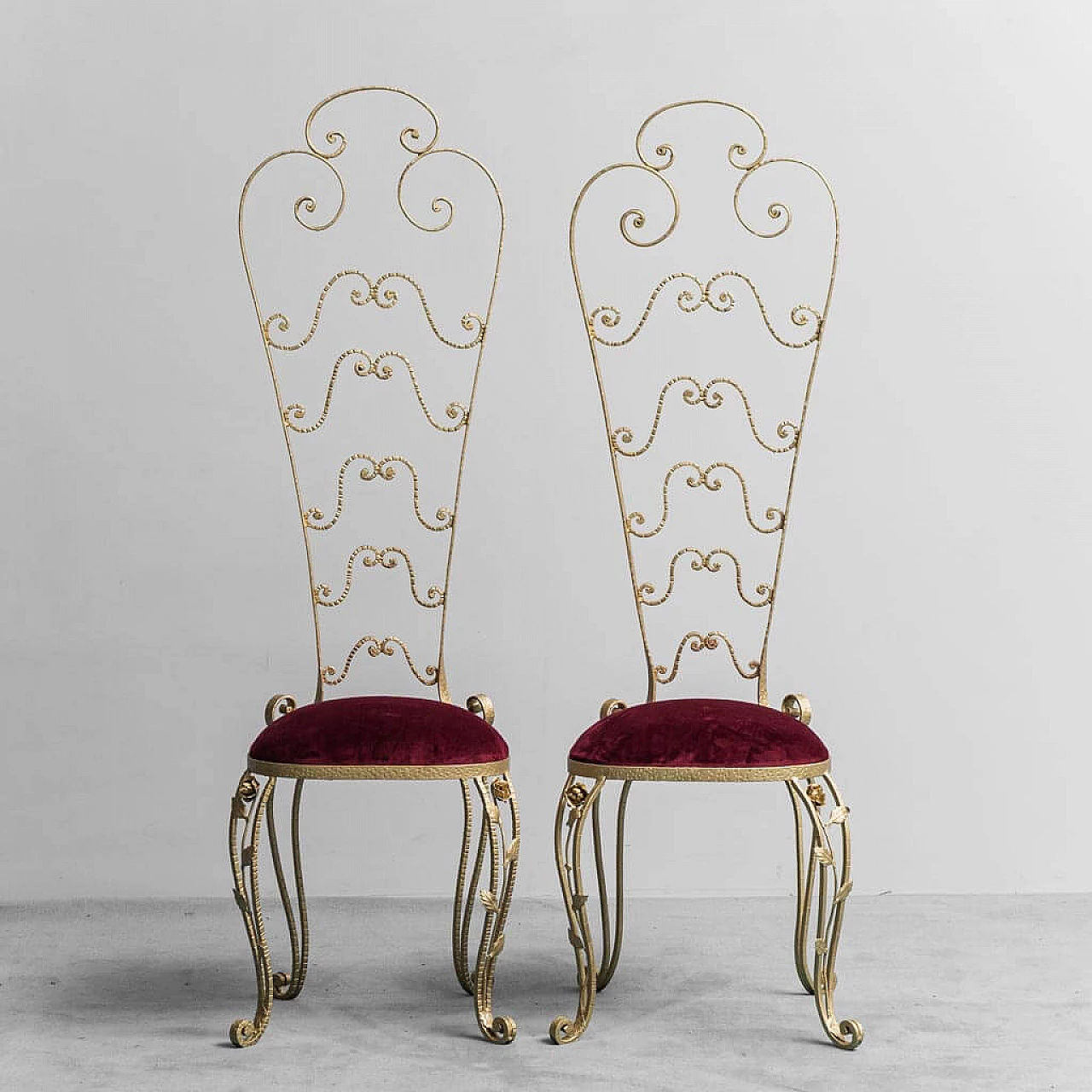 Pair of Chiavari chairs by Pier Luigi Colli, 1960s 9