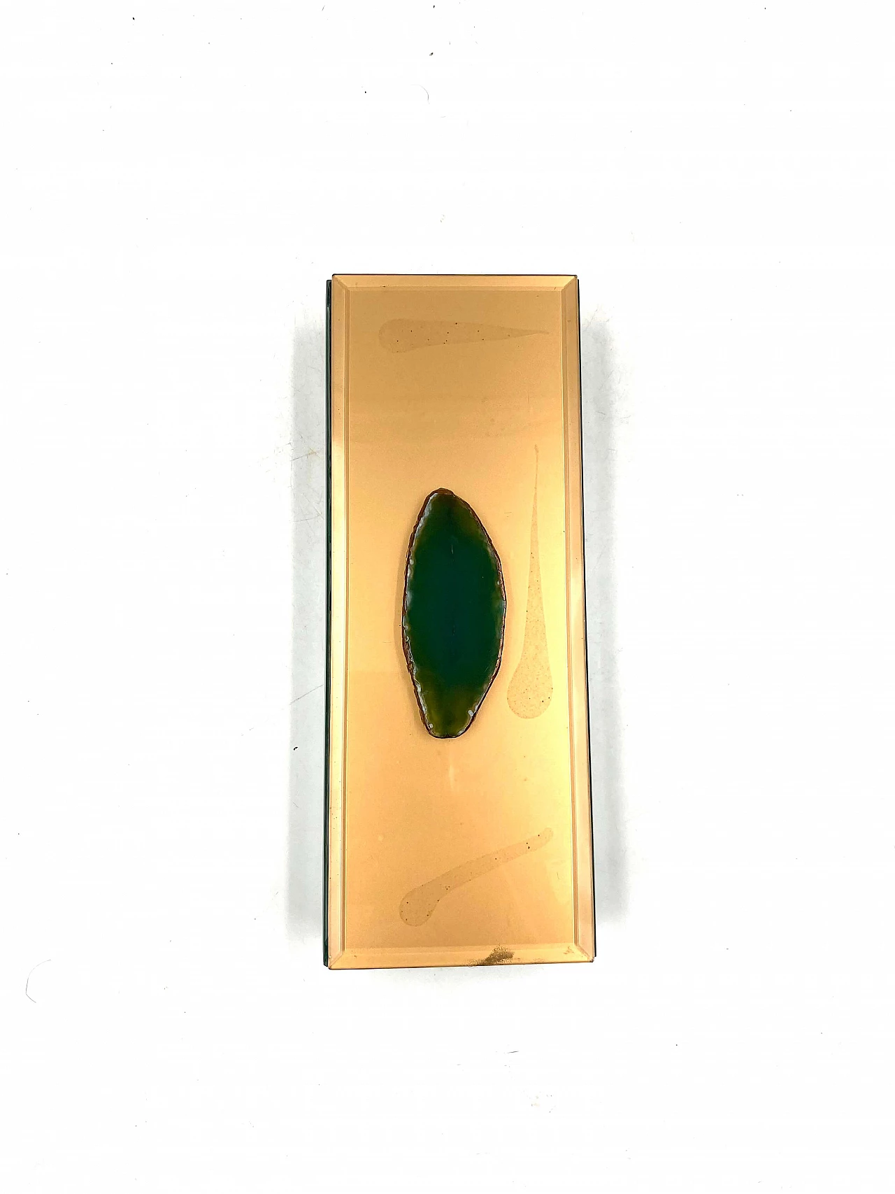 Green glass jewellery box, 1980s 16