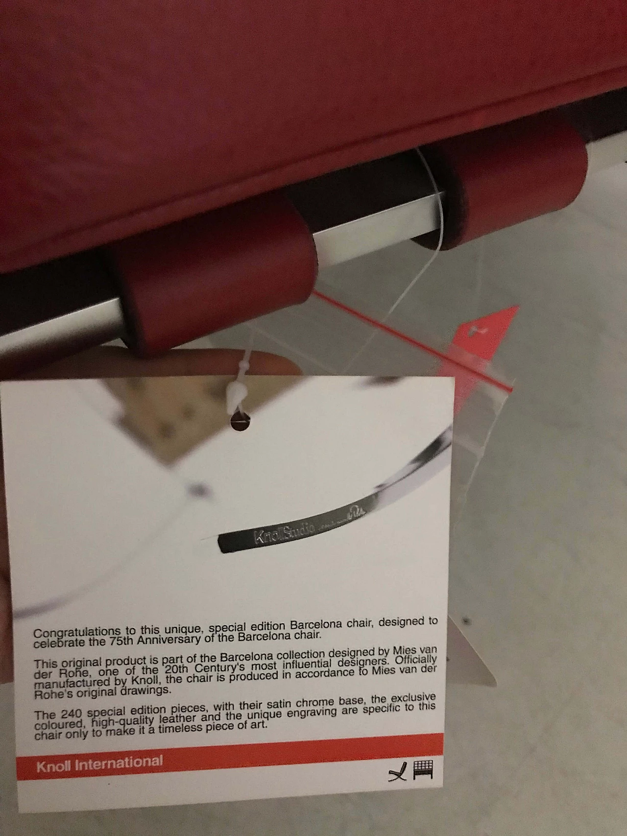 Poltrona Barcelona di Mies Van Der Rohe per Knoll, 2004 5