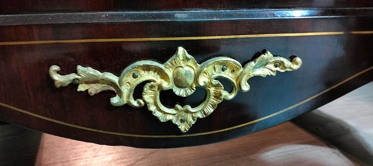 Vetrina Napoleone III in palissandro con decori in bronzo, metà '800 12