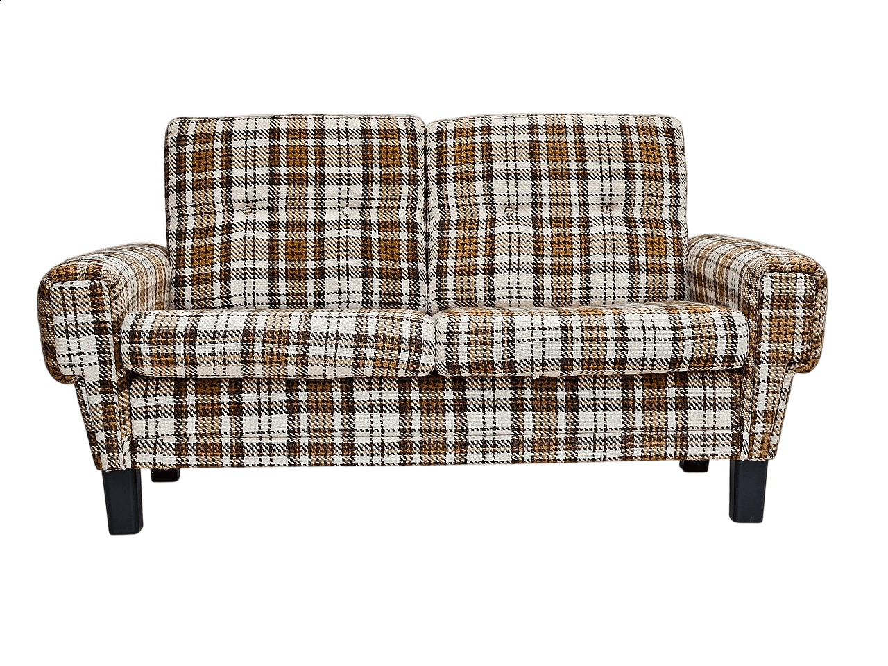 Danish two-seater plastic and fabric sofa, 1970s 12