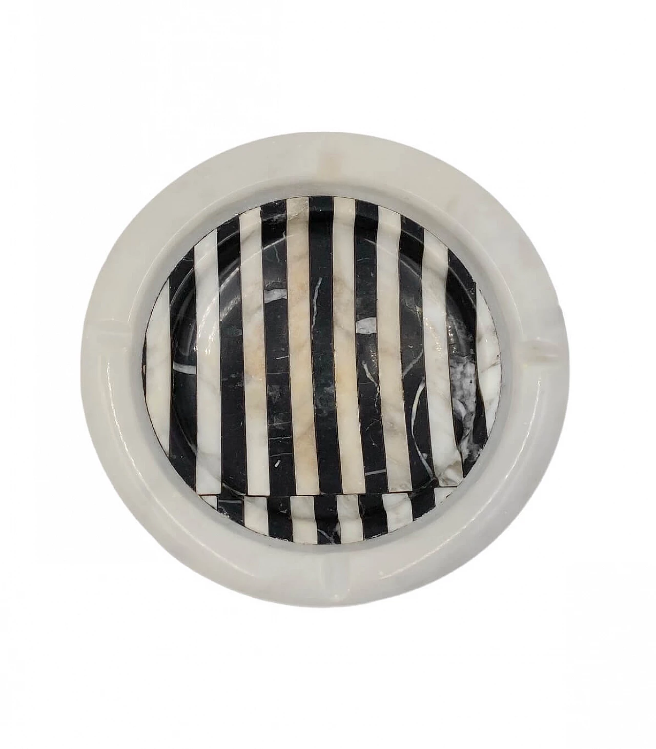 Black and white marble ashtray by Casigliani, 1970s 9