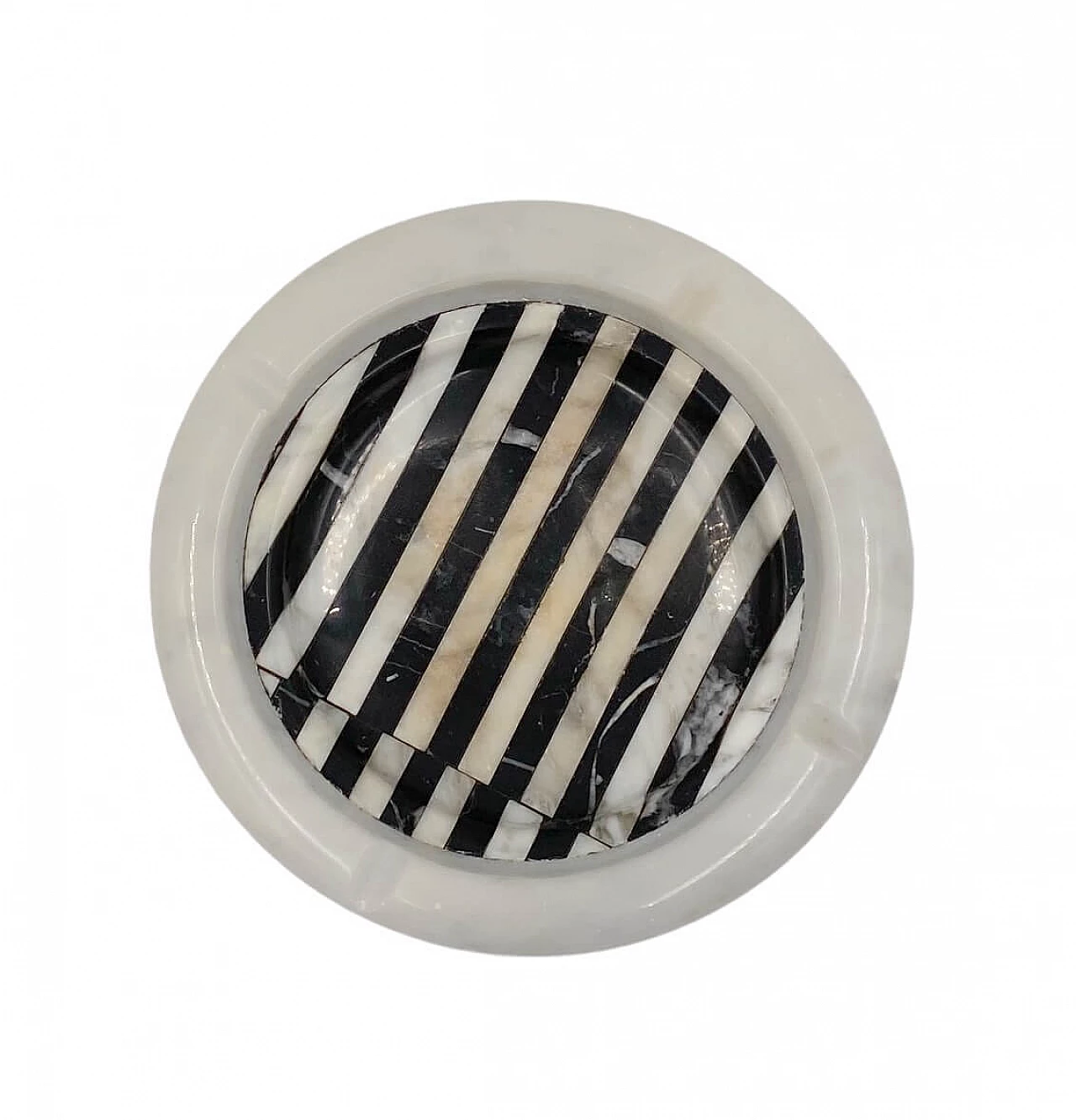 Black and white marble ashtray by Casigliani, 1970s 14
